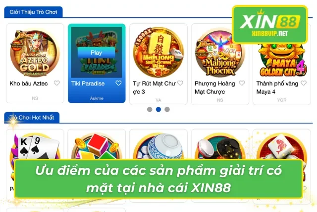 Ưu điểm của các sản phẩm cá cược có mặt tại nhà cái XIN88